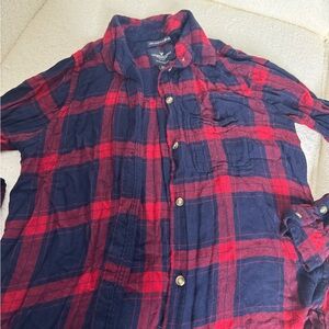 American Eagle Plaid Button Up